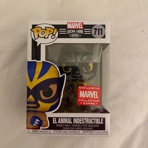 Funko Marvel Lucha Libre El Animal Indestructible Figure - Blue and Yellow